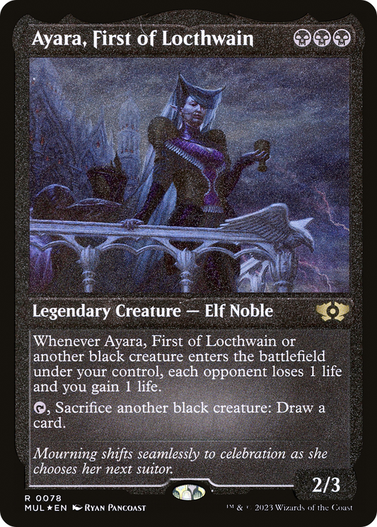 Ayara, First of Locthwain (MUL-078) (Etched Foil)