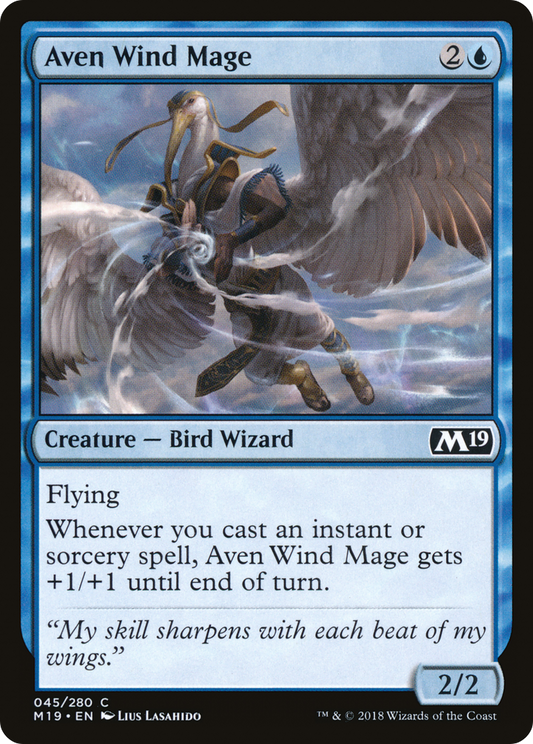 Aven Wind Mage (M19-045) (Foil)