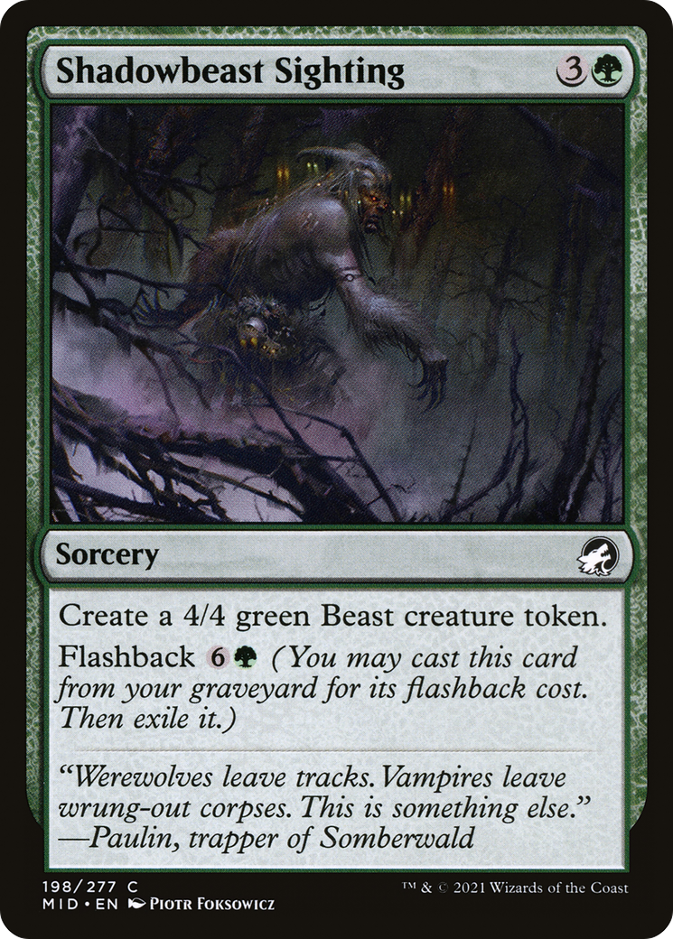 Shadowbeast Sighting (MID-198) (Foil)