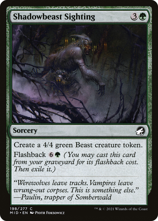 Shadowbeast Sighting (MID-198) (Foil)