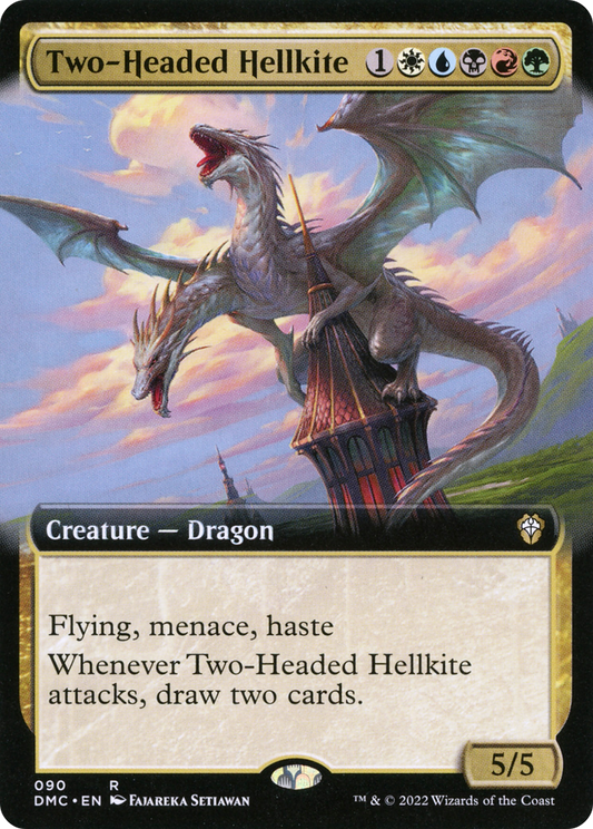 Two-Headed Hellkite (DMC-090) (Extended Art)