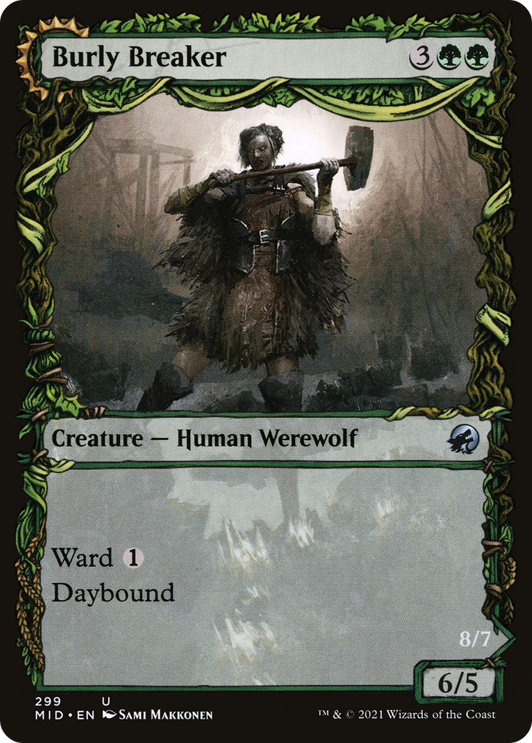 Burly Breaker // Dire-Strain Demolisher (MID-299) (Showcase) (Foil)
