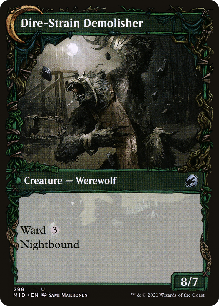 Burly Breaker // Dire-Strain Demolisher (MID-299) (Showcase) (Foil)