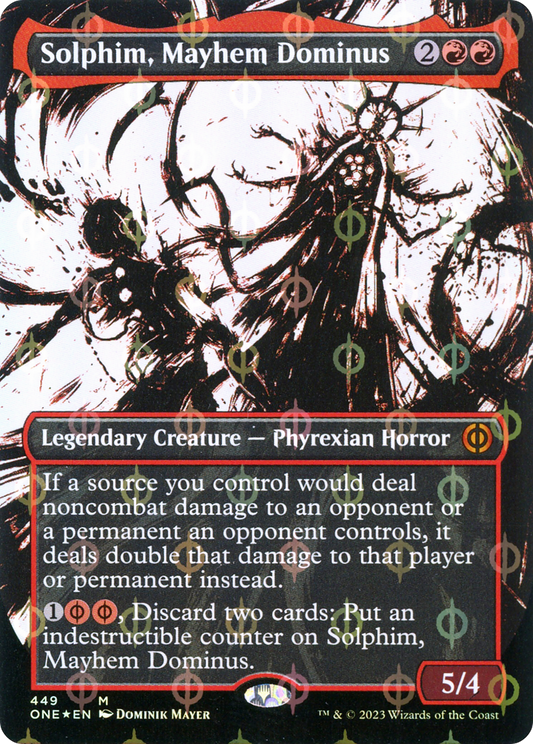 Solphim, Mayhem Dominus (ONE-449) (Showcase) (Borderless) (Compleat Foil)