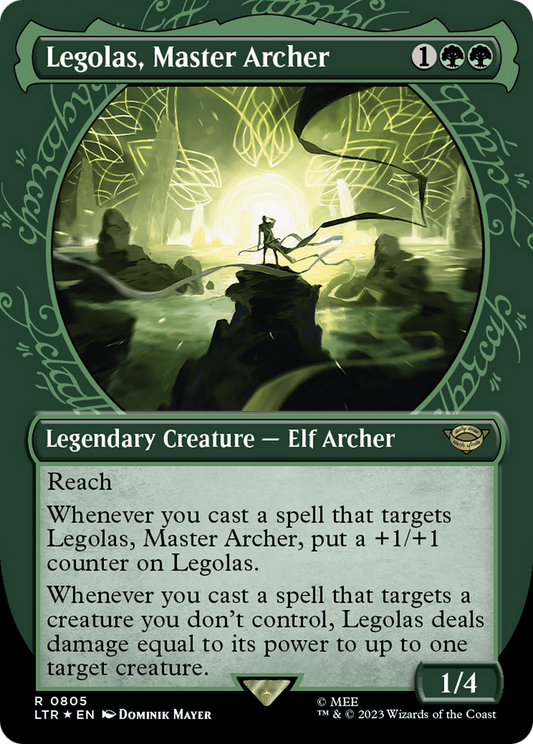 Legolas, Master Archer (LTR-805) (Showcase) (Borderless) (Surge Foil)
