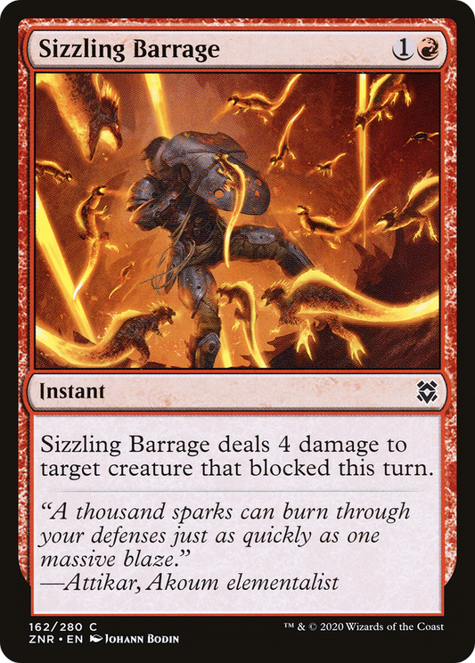 Sizzling Barrage (ZNR-162) (Foil)