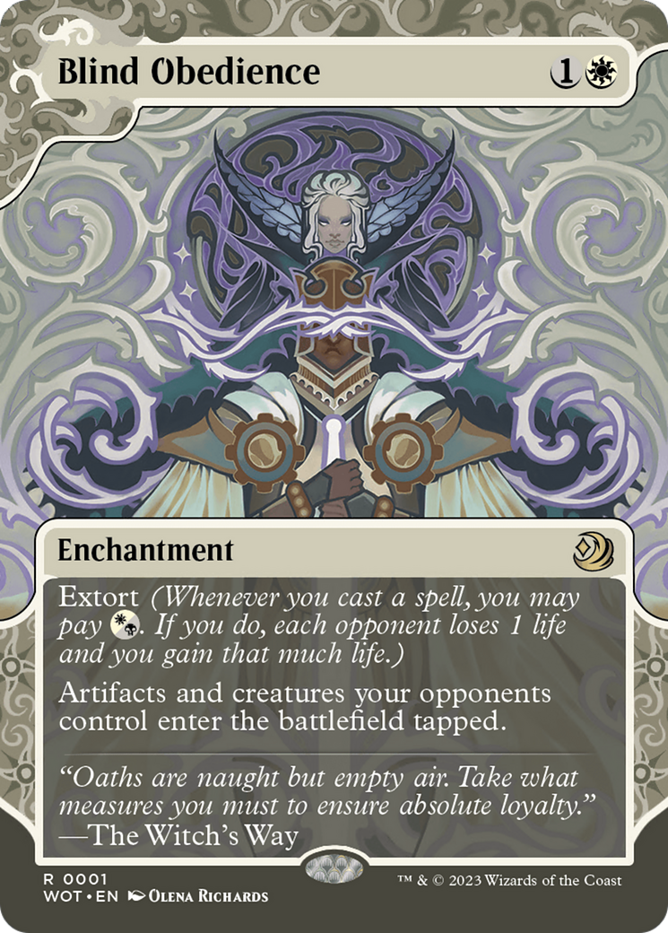 Blind Obedience (WOT-001) (Showcase) (Borderless) (Foil)