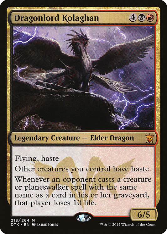 Dragonlord Kolaghan (DTK-218) (Foil)