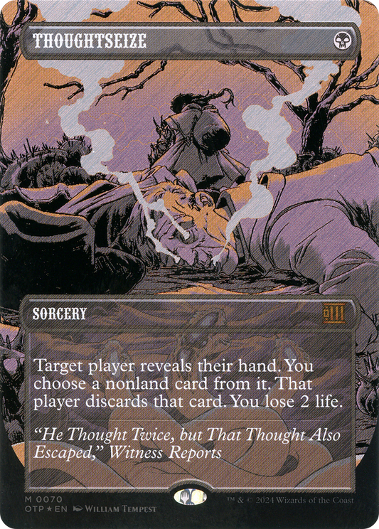 Thoughtseize (OTP-070) (Showcase) (Borderless) (Textured Foil)