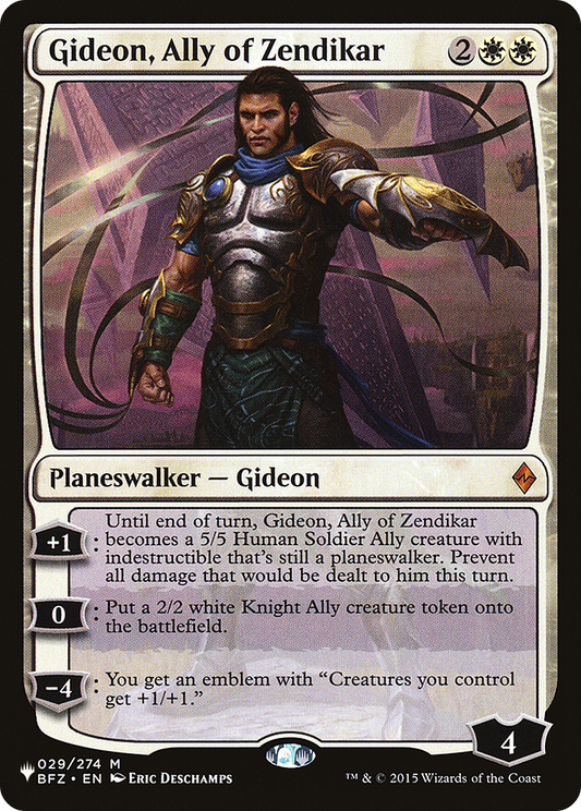 Gideon, Ally of Zendikar (LIST-BFZ-29)
