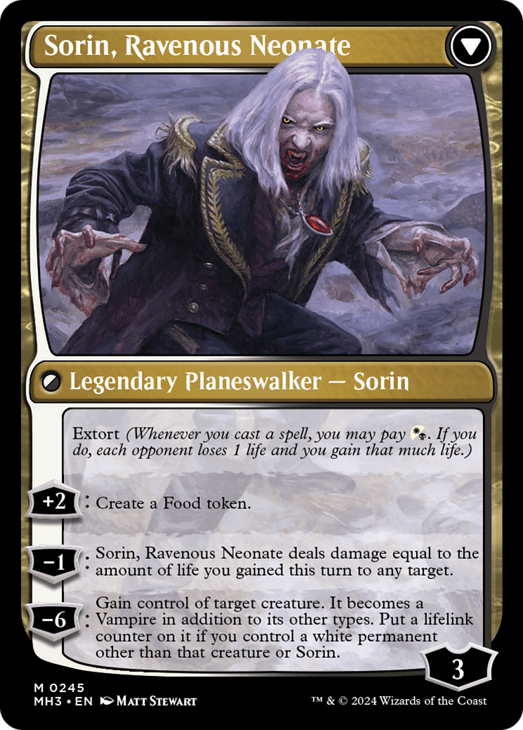 Sorin of House Markov // Sorin, Ravenous Neonate (MH3-245) (Foil)