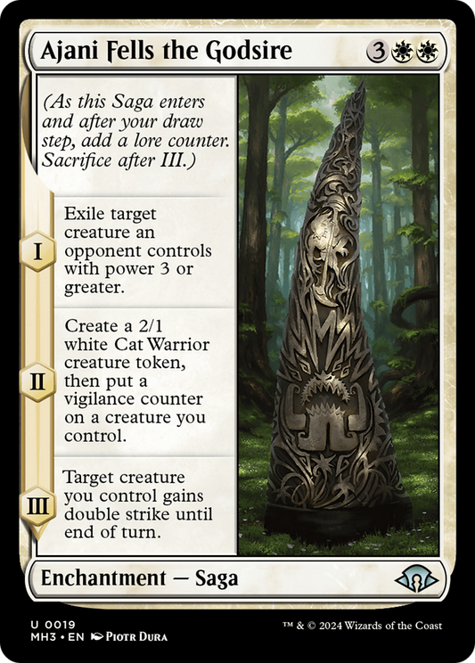 Ajani Fells the Godsire (MH3-019) (Foil)