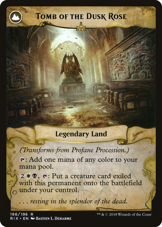 Profane Procession // Tomb of the Dusk Rose (RIX-166) (Foil)