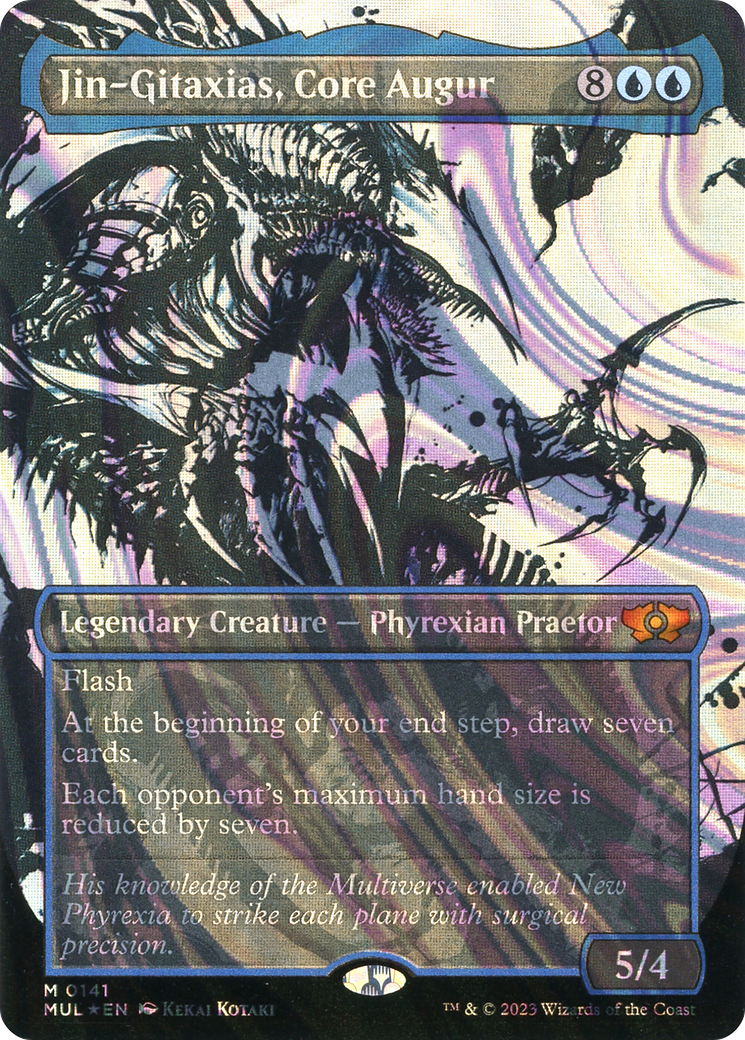 Jin-Gitaxias, Core Augur (MUL-141) (Showcase) (Borderless) (Halo Foil)