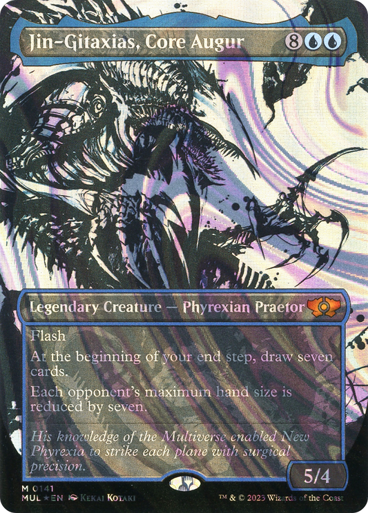 Jin-Gitaxias, Core Augur (MUL-141) (Showcase) (Borderless) (Halo Foil)