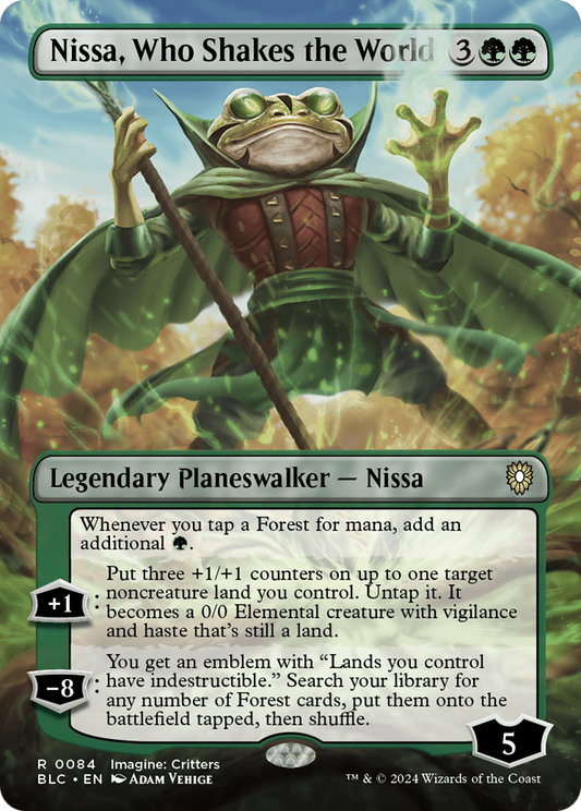 Nissa, Who Shakes the World (BLC-084) (Borderless) (Foil)