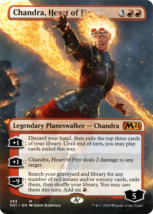 Chandra, Heart of Fire (M21-283) (Borderless) (Foil)