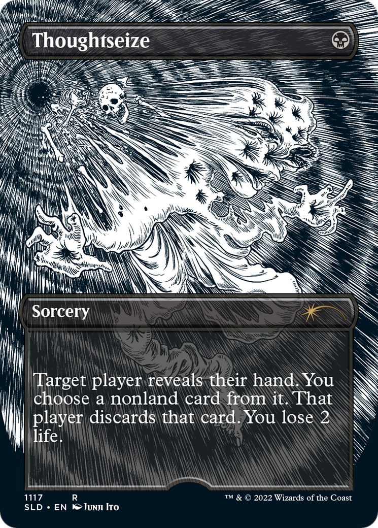Thoughtseize (SLD-1117) (Borderless) (Etched Foil)