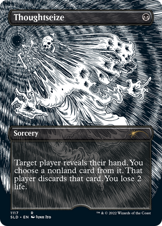 Thoughtseize (SLD-1117) (Borderless) (Etched Foil)