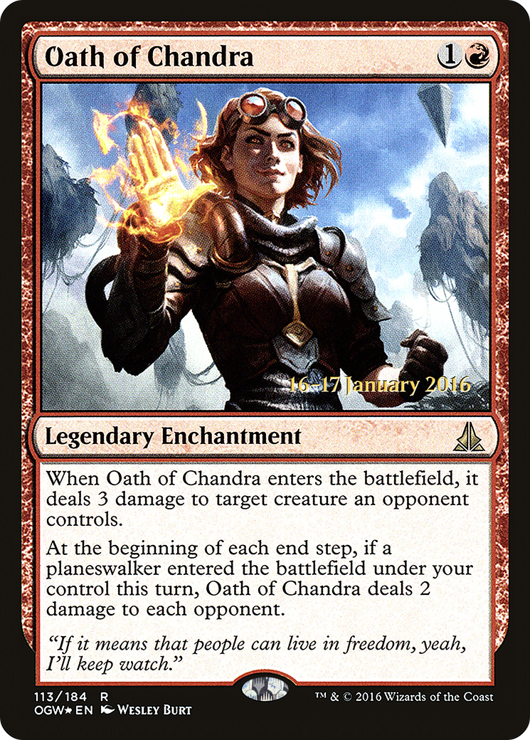 Oath of Chandra (PRE-113S) (Foil)