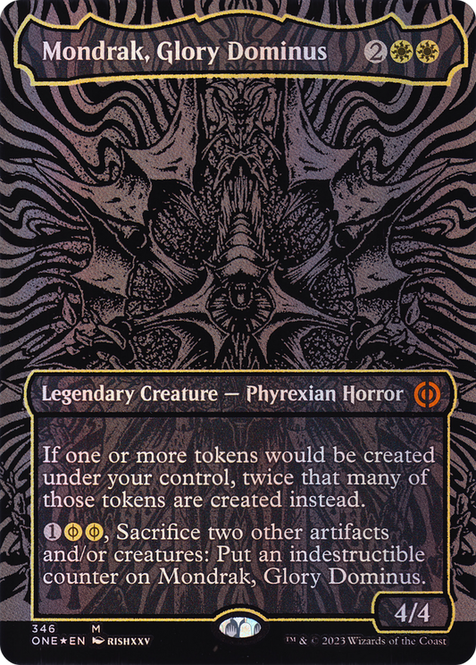 Mondrak, Glory Dominus (ONE-346) (Borderless) (Raised Foil)