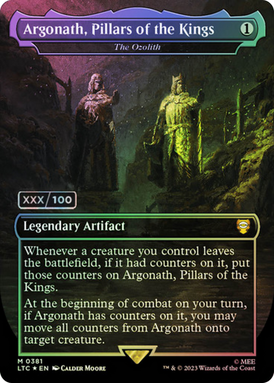 Argonath, Pillars of the Kings / The Ozolith (LTC-381) (Borderless) (Foil) (Serialized)