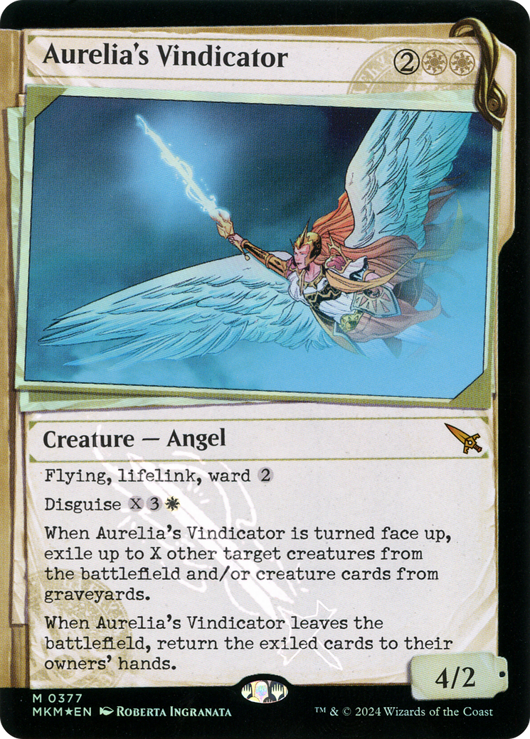 Aurelia's Vindicator (MKM-377) (Showcase) (Invisible Ink) (Foil)
