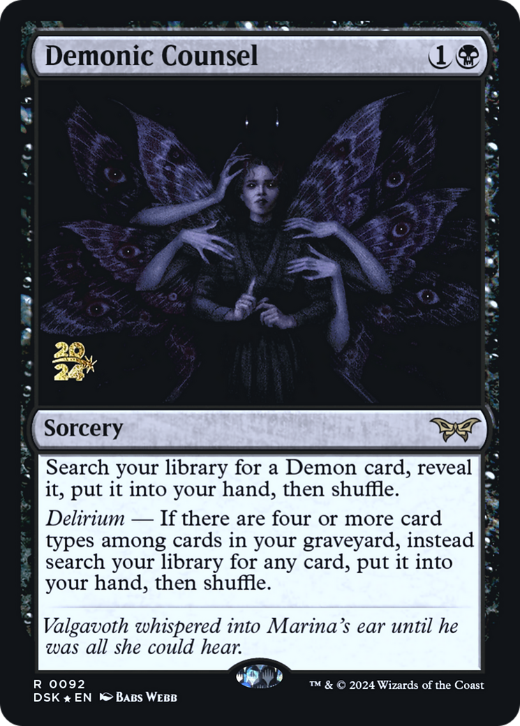 Demonic Counsel (PRE-92S) (Foil)