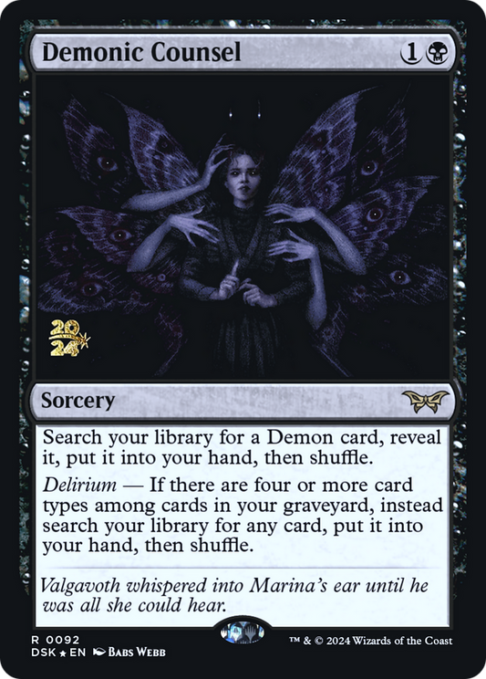 Demonic Counsel (PRE-92S) (Foil)
