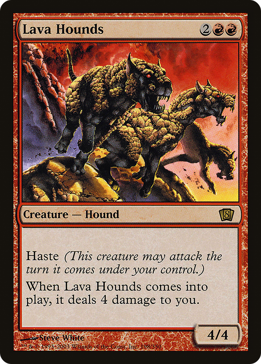 Lava Hounds (8ED-198★) (Foil)
