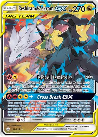Reshiram & Zekrom GX (CEC-157) (Holofoil)