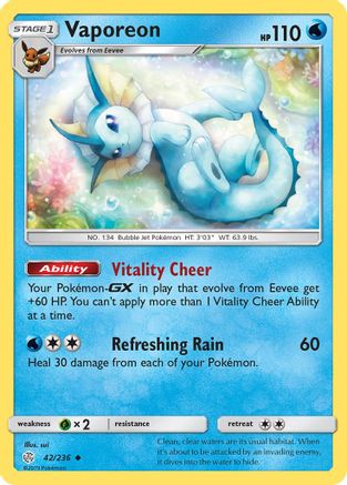 Vaporeon (CEC-042) (Reverse Holofoil)