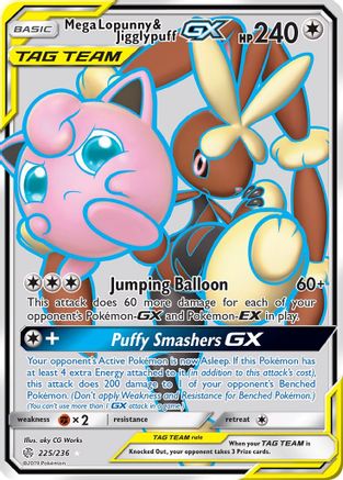 Mega Lopunny & Jigglypuff GX (Full Art) (CEC-) (Holofoil)
