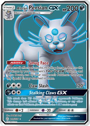 Alolan Persian GX (Full Art) (CEC-219) (Holofoil)