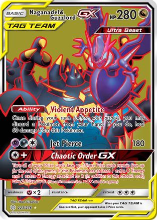 Naganadel & Guzzlord GX (Full Art) (CEC-) (Holofoil)