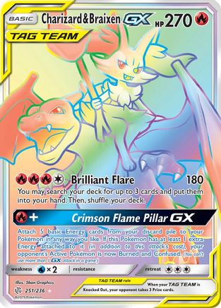 Charizard & Braixen GX (Secret) (CEC-) (Holofoil)