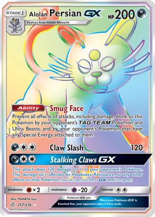 Alolan Persian GX (Secret) (CEC-) (Holofoil)