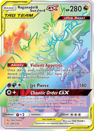 Naganadel & Guzzlord GX (Secret) (CEC-) (Holofoil)