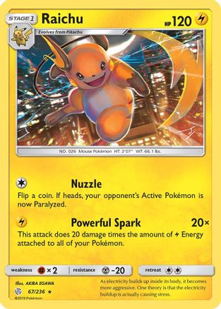 Raichu (CEC-067) (Reverse Holofoil)