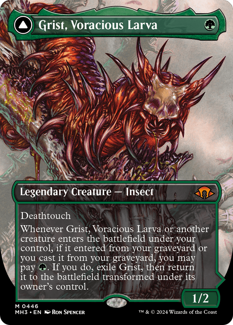 Grist, Voracious Larva // Grist, the Plague Swarm (MH3-446) (Borderless)