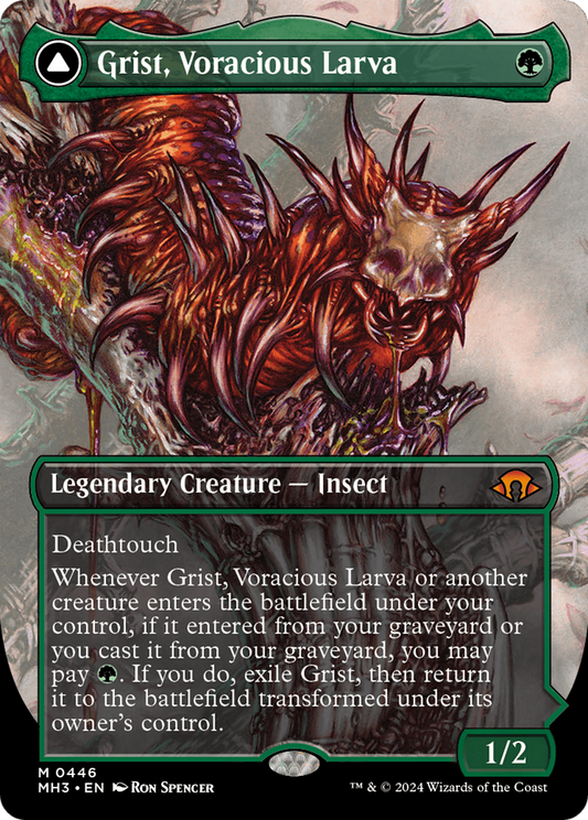 Grist, Voracious Larva // Grist, the Plague Swarm (MH3-446) (Borderless)