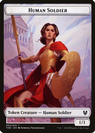 Human Soldier // Elemental Double-Sided Token (THB-2 // 8) (Foil)