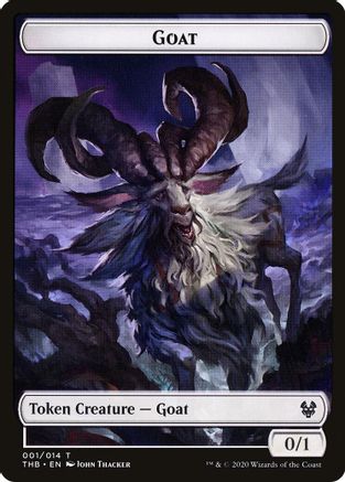 Goat // Satyr Double-Sided Token (THB-1 // 9) (Foil)