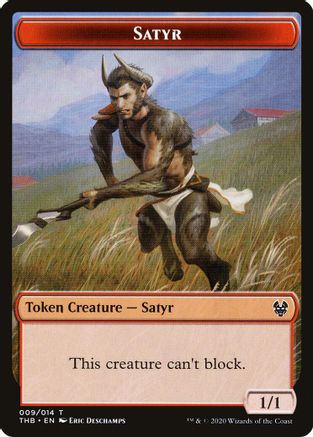 Satyr // Nightmare Double-Sided Token (THB-9 // 12) (Foil)