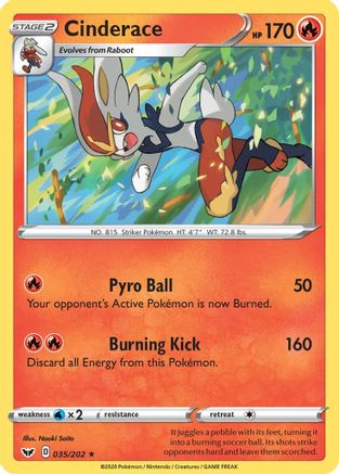 Cinderace (035) (SSH-035) (Holofoil)