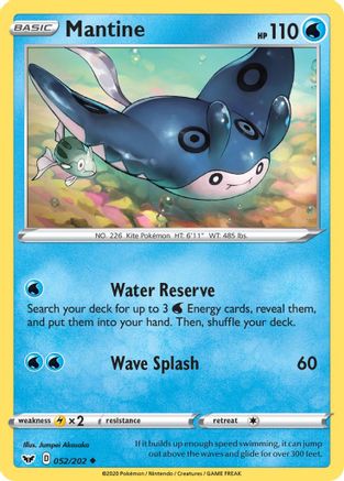 Mantine (SSH-052) (Reverse Holofoil)