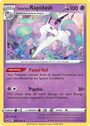 Galarian Rapidash (SSH-082) (Reverse Holofoil)