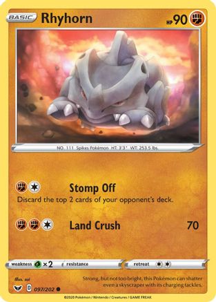 Rhyhorn (097) (SSH-097) (Reverse Holofoil)