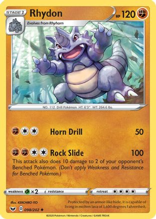 Rhydon (SSH-098) (Reverse Holofoil)
