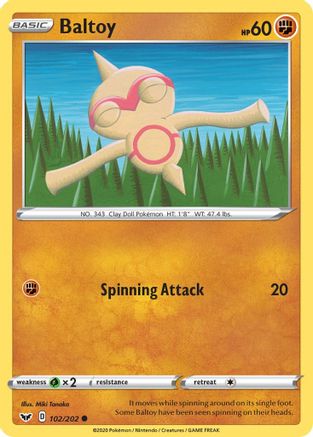Baltoy (102) (SSH-102) (Reverse Holofoil)